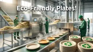 How Sugarcane Bagasse Plates Are Made | Eco-Friendly Factory Process