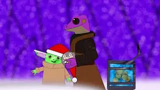 Mandalorian Baby Yoda and Frog Lady Holiday Animation!