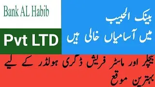 Bank Alhabib Graduate trainee officer jobs 2022 | Bank Fresh graduate jobs 2022 | Bank internship
