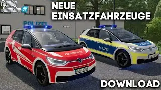 LS22 - Dieses Pack aus 18 Einsatzfahrzeugen FEUERWEHR, Polizei und viel mehr zum DOWNLOAD 😍