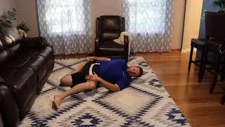 Brettzel Stretch.  Sidelying hip 90 90 with thoracic rotation stretch