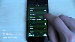 Find IP of website, and geographic location based on IP address [on iPhone, iPad and iOS]