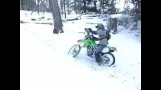 Slow Motion KLX 250 Dirt Bike Climb