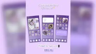 Customize your iphone💜 / pastel purple theme / Aesthetic home screen (ios 15)