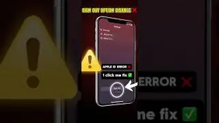 Apple ID Error Fix &mdash; iPhone Sign Out Not Working Problem Solved! 🚀#AppleError #TechTips #AnaTechTip