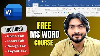 Full Detail Ms Word Course (Home Tab, Insert Tab, Design Tab, Layout Tab) Part 1