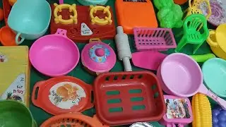 Satisfying with unboxing #colr full miniature barbie kitty kitchen chair tabel set toys #asmr #video