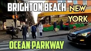 NEW YORK : Walking Of Brighton Beach | Ocean Park Way (Brooklyn)
