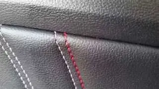 2015 Mustang GT dying factory stitching red.