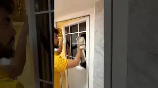 UPVC Door install for Bathroom @Falakinterior   #shorts #upvcdoors #interiordesign ￼￼