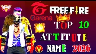 Free Fire Top 10 Attitude Names 😎 | Stylish FF Name 2026 #freefire #2026 #name #ff #foryou 