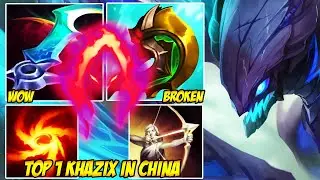 WILD RIFT CHINA TOP 1 KHAZIX - ENEMY TEAM WAS NEVER SAFE