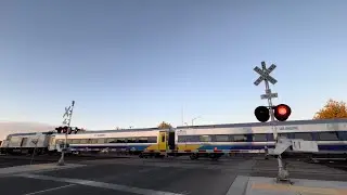 Amtrak CDTX 90278 San Joaquins Train 702 South - E. Main Street Railroad Crossing, Stockton CA