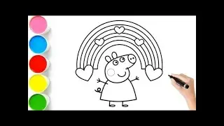 Peppa Pig and George Bed Drawing, Painting & Coloring For Kids and Toddlers_ Kids Art