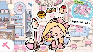 SUGAR PINK Coffee Shop Design 🩵🎀🍪😍| My Dream Home Caf&eacute; in Toca Boca
