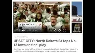 UPSET CITY:  NDSU Bison Edges Iowa - 09.17.16