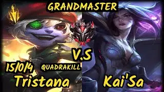 S04 Sedrion (TRISTANA) vs KAI'SA - QUADRAKILL 15/0/4 KDA BOTTOM ADC GAMEPLAY - EUW GRANDMASTER