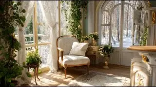 Winter Sunroom Vintage Decorating Ideas for a Light-Filled Yet Cozy Seasonal Escape!