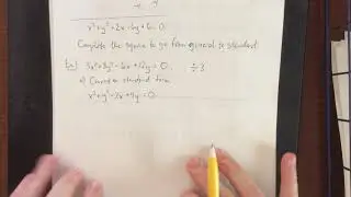 General form of a circle