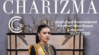 Latest Charizma embroidered leather | Charizma unstitch winter collection 2022-2023 #latestdesign