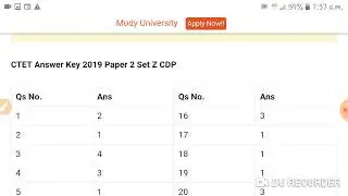 CTET PAPER -2 ANSWER KEY  SET Z 07/07/2019