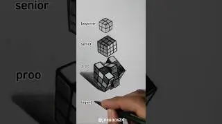 how to draw a rubik's cube 😳😱🔥 #josuaas24 #art #drawing #shorts
