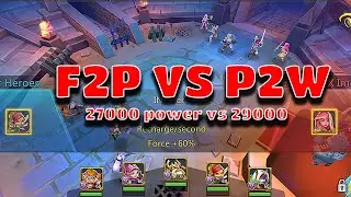LORDS MOBILE F2P HEROES VS P2P HEROES IN COLOSSEUM BATTLE.