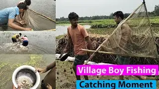 Village Boys Catching Fish By Traditional Polo Fishing Trap Of Bamboo Tools । Sabbi Blog