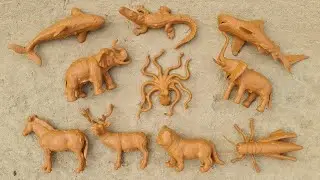Miniature Zoo Animals Toys | Amazing Animals Clay Creation | Clay Zoo Animals @ideas420m