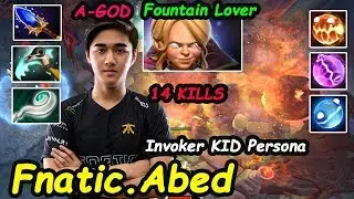 Fnatic Abed Invoker kid Persona Fountain Lover 10K A-GOD Insane Combo Dota 2 7.22 Pro Gameplay