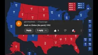 Bill Clinton vs. George H. W. Bush | 1992 US Election WITH NO PEROT