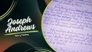 Joseph Andrews by Henry Fielding | Classical Novel | Hand Written Notes
