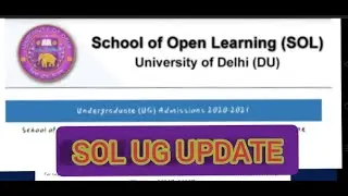 SOL UG UPDATE , LAST DATE , FEES , SUBJECT CHANGE ETC. Watch full video #dusol #sol