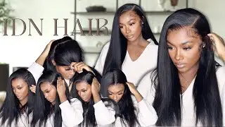 🔥THIS WIG IS BOMB! *NEW*13X6 3D Yaki Straight Lace Wig Review| Best Wig In the market!|IDNhair