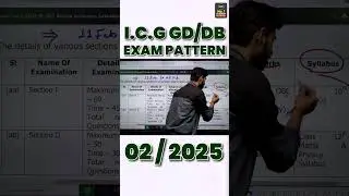 ICG GD/DB 02/2025 Exam Pattern & Syllabus