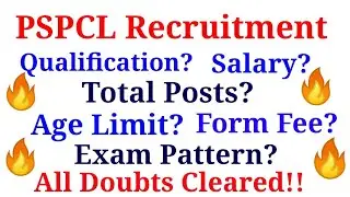 PSPCL Recruitment 2021| Qualification, Salary, Total Posts, Age Limit, Application Fee, Mock Test