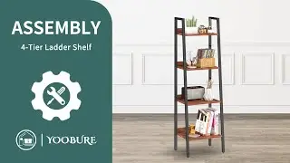 🛠️Yoobure Ladder Shelf, 4 Tier Tall Ladder Bookshelf Corner Shelf Assembly Video