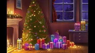 Christmas theme art | step by step art tutorial process
