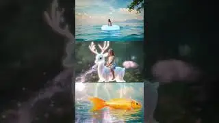 ✨ Magical Journey of a Little Girl | Fantasy Deer & Ocean Adventure 🦌#fantasy #shorts #foryou #viral