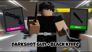 Darkshot Gun + Black Knife GAMEPLAY! (Roblox Murderer Mystery 2!)
