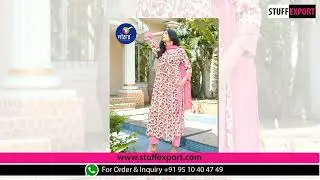 Stuff Export presents Vitara Sentosa Designer Alia Cut Kurti Pant With Dupatta Collection