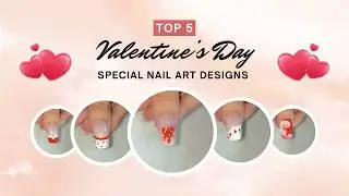 🔴Valentine&rsquo;s Day Special Nail Art 💖 | Easy Heart Design for Beginners💅🏻✨