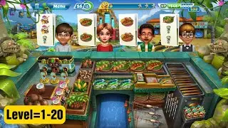 Cooking Fever💎 🐟🐠The Tropical Hideout | Level=1-20#calxgamerz#cookingfever#cookinggames#cooking