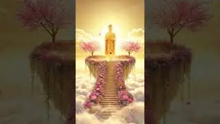 Golden Lotus Stairway to Peace 🌸✨#Buddhism #Hope #Peace #Inspiration