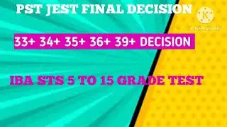 PST JEST 33+ 39+ 40+ IBA STS TEST SYLIBUS INTERMEDIATE AND MATRIC TEST SCHEUDLE
