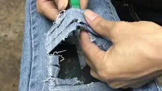TỰ LÀM CHIẾC QUẦN JEANS RÁCH. SIÊU ĐỈNH.