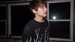 Colby Brock hiding behind his hands!