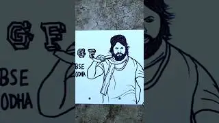Beautiful drawing KGF superstar Rocky#beautiful face drawing#ghatiya art