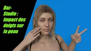 Daz Studio - D-former - D&eacute;former une joue - pression des doigts - impact