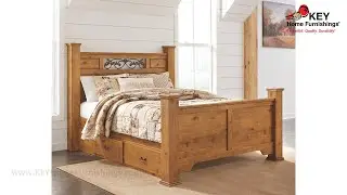Ashley Bittersweet Queen Poster Bed With Storage (APK-B219-QRS) | KEY Home